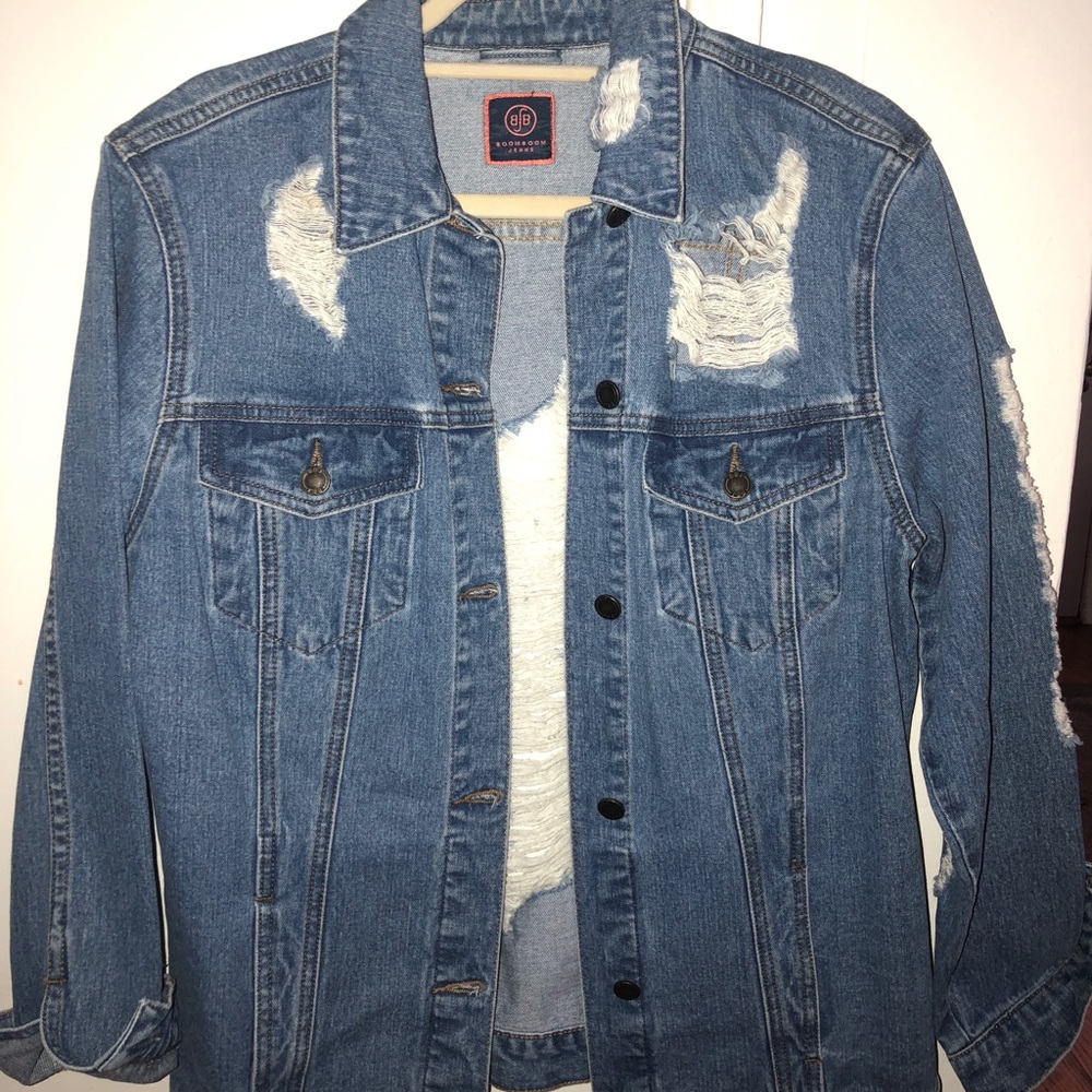 BOOMBOOM JEANS Oversized Destructed Denim Jacket